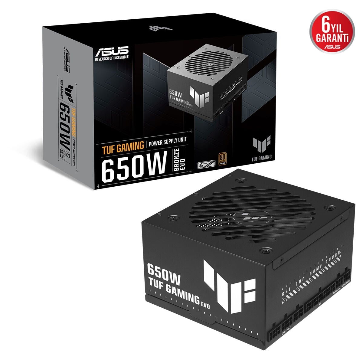 ASUS 650w 80+ BRONZE TUF GAMING 650B EVO Tam Modüler Power Supply /  90YE00D6-B0NA00