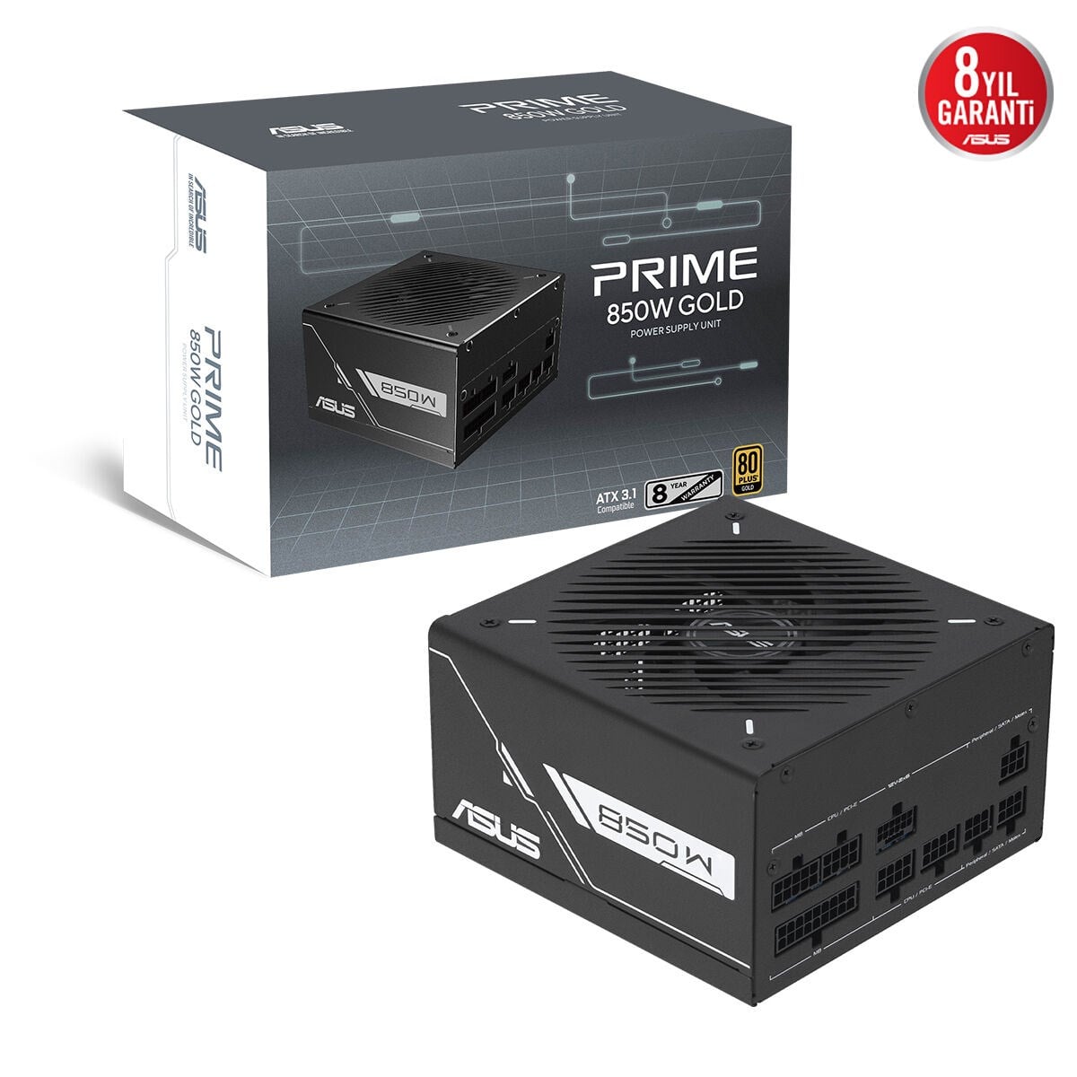 ASUS 850w 80+ Gold PRIME 850G Tam Modüler Power Supply / 90YE00U2-B0NA00