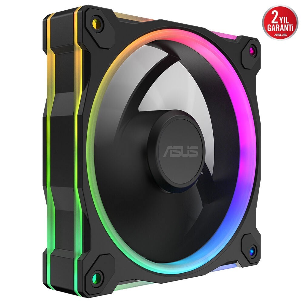 ASUS PRIME 120MM MR120 ARGB 1600RPM 58CFM PWM Aura Sync Siyah Kasa Fanı 3lü paket 90DA00I0-B09020