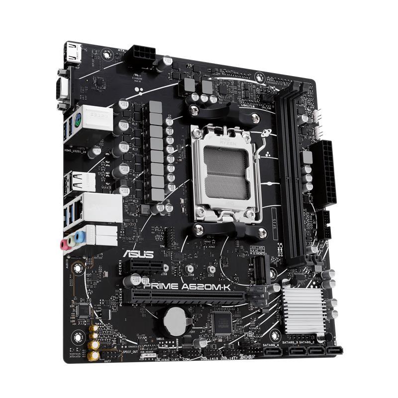 ASUS PRIME A620M-K DDR5 7000MHZ 1XVGA 1XHDMI 1XM.2 USB 3.2 MATX AM5 (AMD AM5 9000/8000/7000 SERİLERİ İLE UYUMLU)