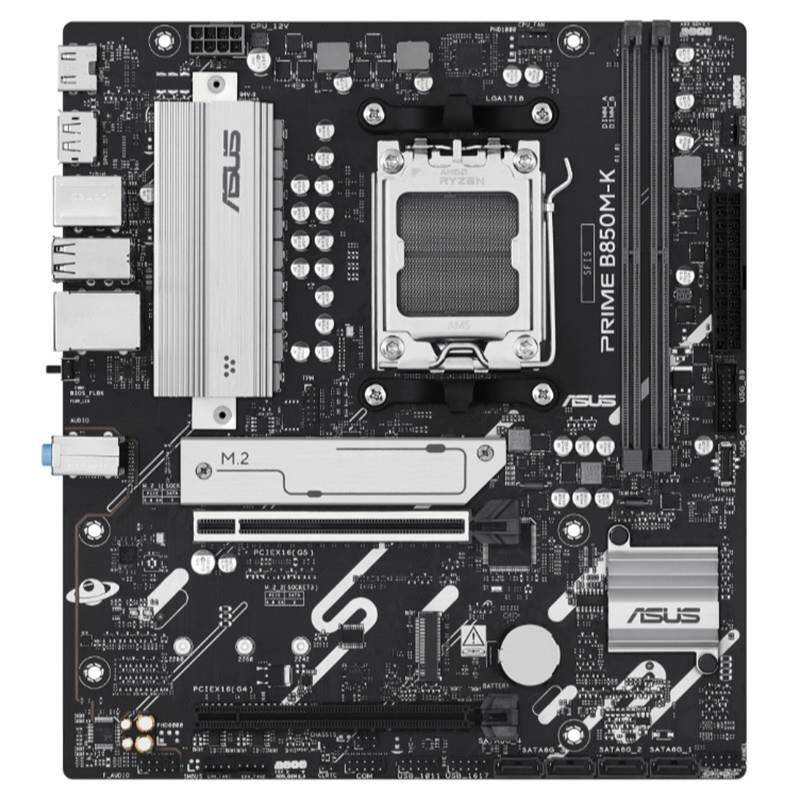 ASUS PRIME B850M-K DDR5 8400MHZ 1XHDMI 1XDP 2XM.2 USB2.0 MATX AM5(AMD AM5 9000/8000/7000 SERİLERİ İLE UYUMLU)
