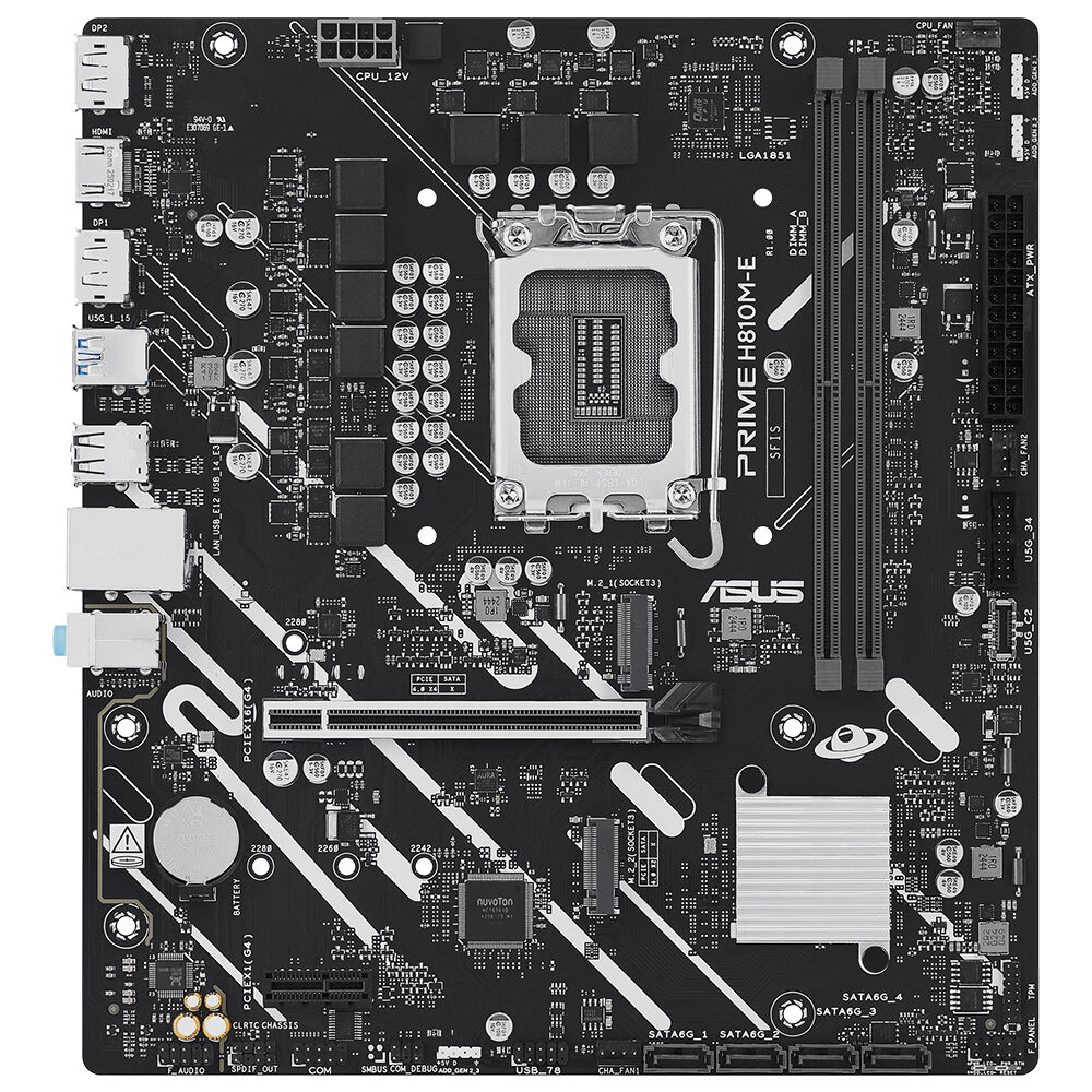 ASUS PRIME H810M-E-CSM DDR5 HDMI-DP PCIE 4.0 1851p mATX Kurumsal Anakart