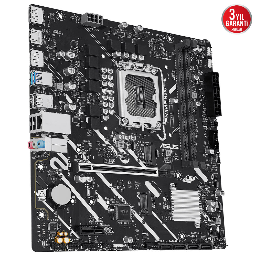 ASUS PRIME H810M-E-CSM DDR5 HDMI-DP PCIE 4.0 1851p mATX Kurumsal Anakart