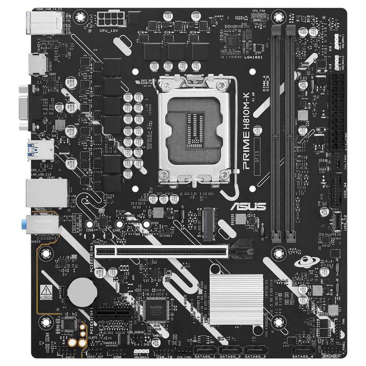 ASUS PRIME H810M-K 2x DDR5 HDMI/VGA 1x M.2 1x 2.5GLAN USB3.2 1851P ANAKART