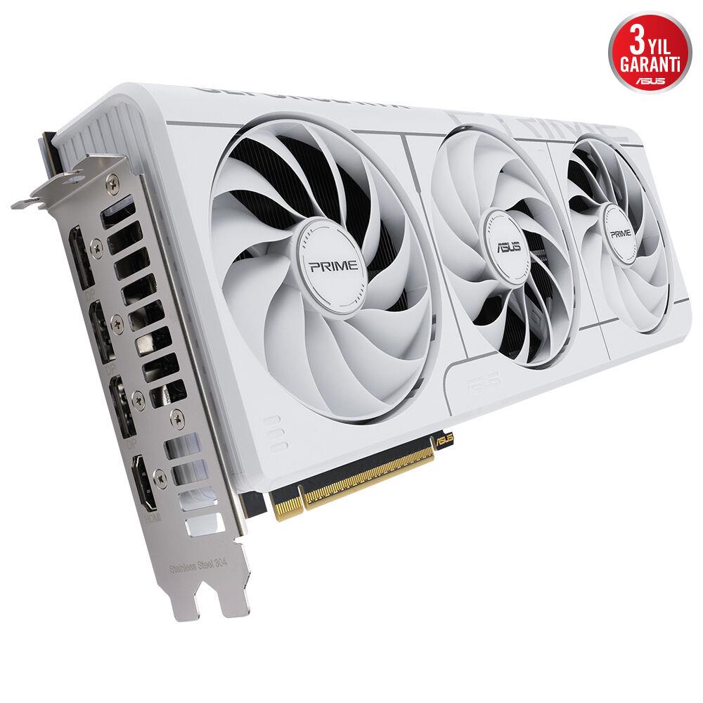 ASUS PRIME-RTX5070-O12G-WHITE NVIDIA-GEFORCE-RTX 5070-12GB GDDR7-192bit--OC-2xHDMI-3xDP-DLSS4 EKRAN KARTI