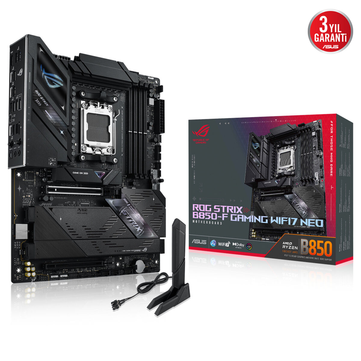 ASUS ROG STRIX B850-F GAMING WIFI7 NEO DDR5 HDMI PCIE 5.0 AM5 ATX Kurumsal Anakart
