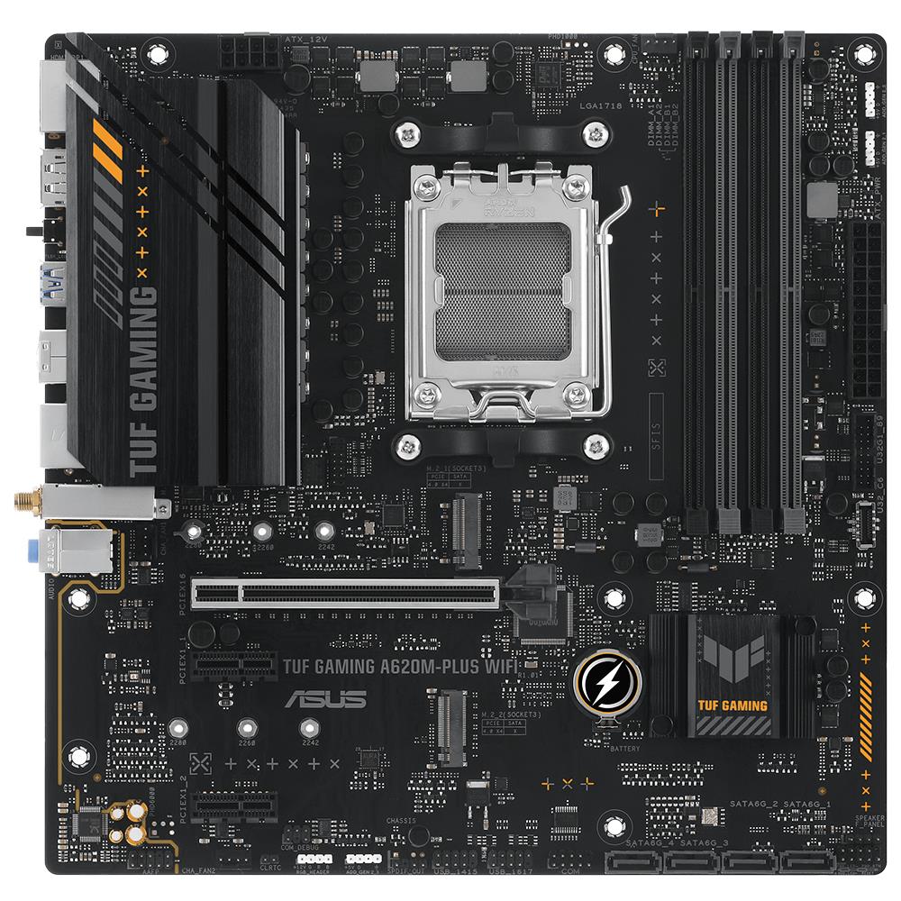 ASUS TUF GAMING A620AM-PLUS WIFI DDR5 HDMI DP PCIe 16X v4.0 AM5 mATX