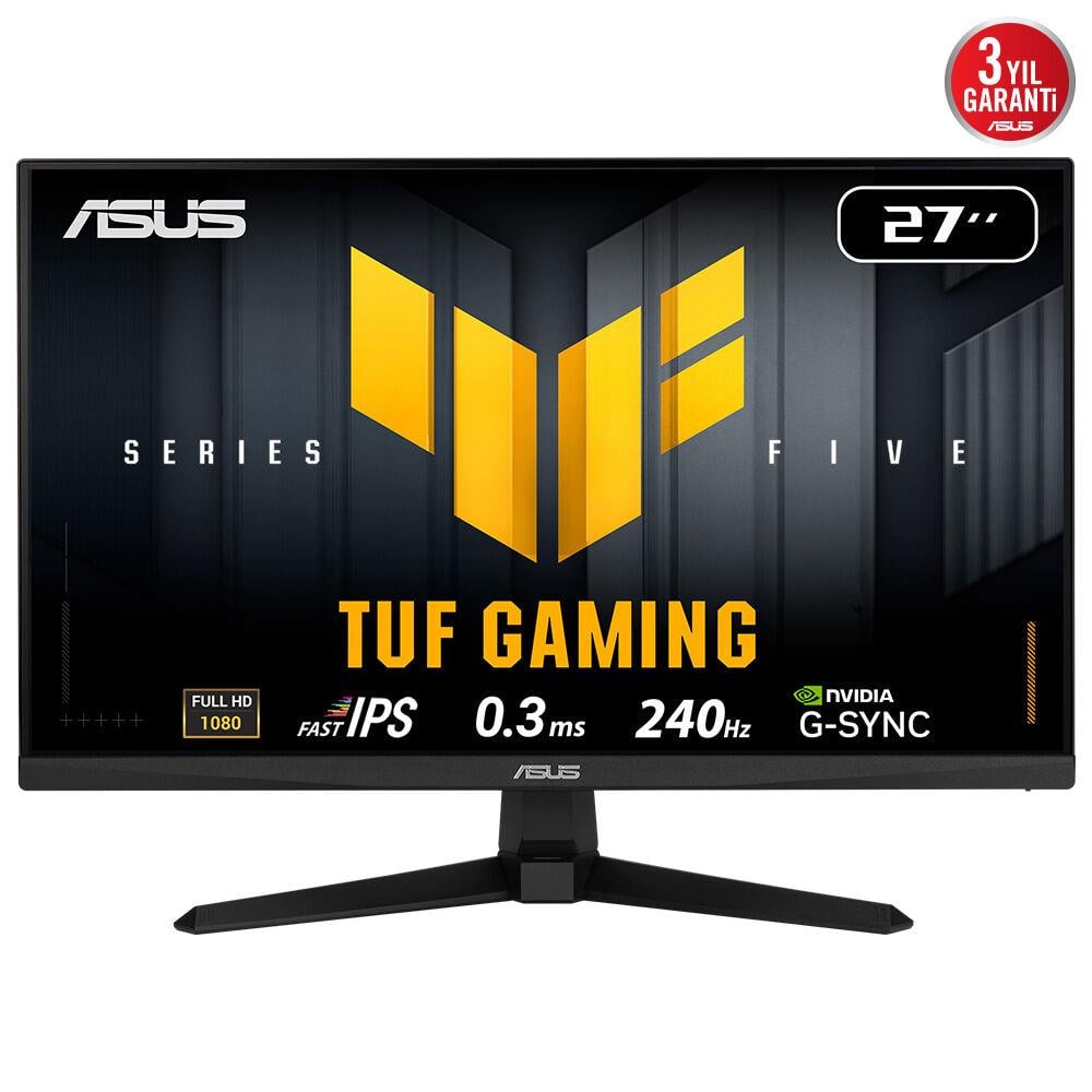 27 ASUS TUF GAMING VG279QM5A 0.3MS 240HZ GAMING AL ELMB SYNC YÜKSEKLİK AYARLI FHD FAST IPS