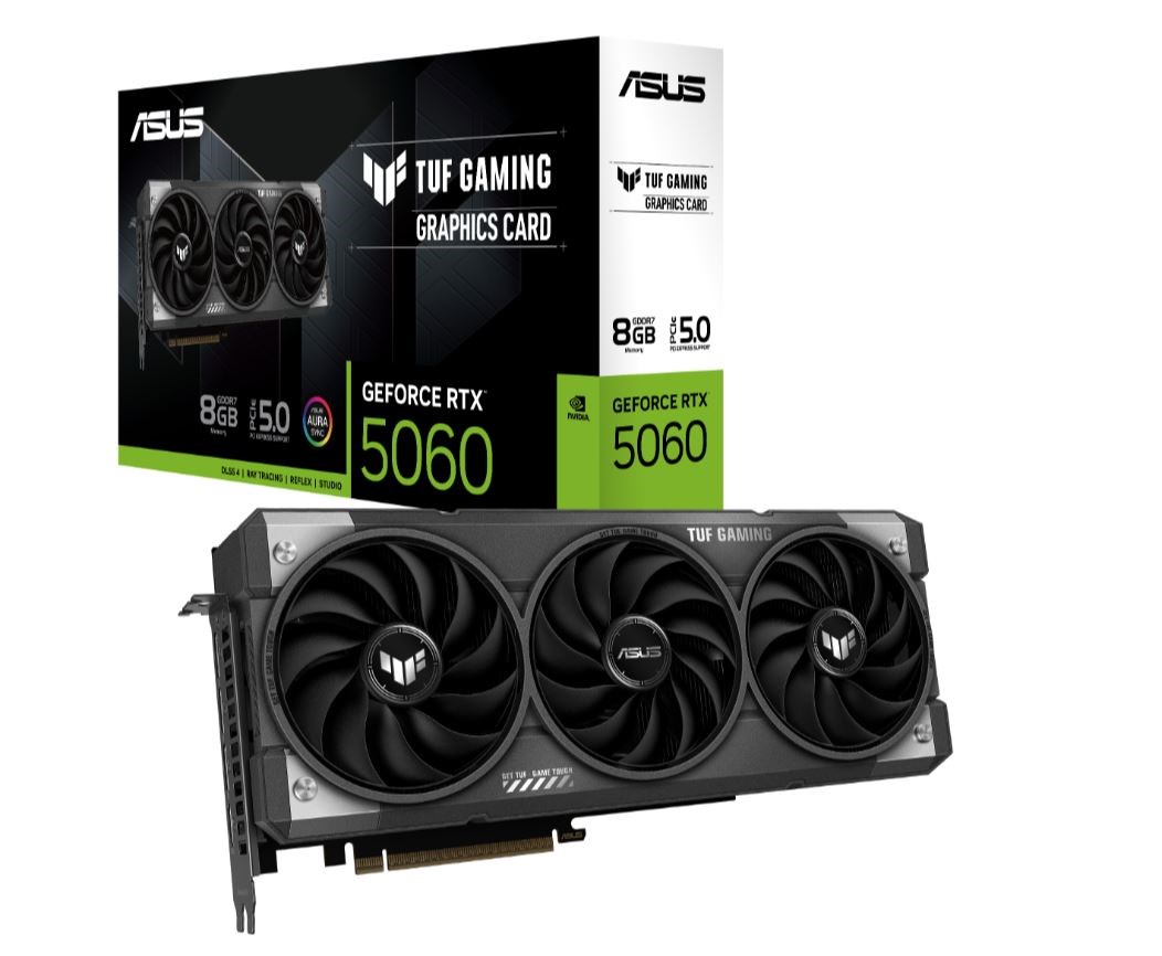 ASUS TUF-RTX5060-O8G-GAMING 8GB Nvidia RTX5060 GDDR7 128bit HDMI 3xDP 16x Ekran Kartı (ARGB)