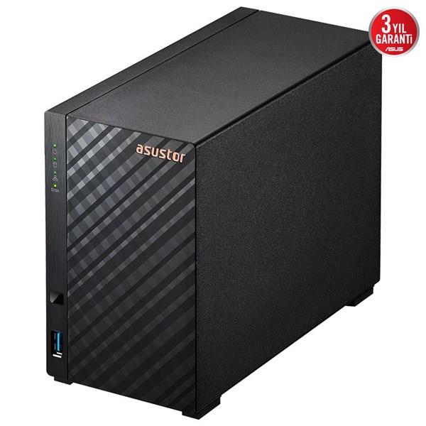 ASUSTOR 2diskli Realtek QC-1GB RAM-Gigabit Nas Server AS1102TL