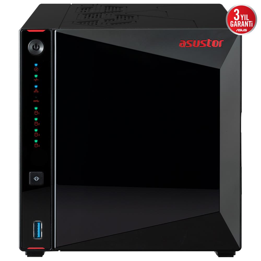 ASUSTOR 4diskli Celeron N5105 QC-16GB RAM-2-2.5GbE Nas Server AS5404T (47911)
