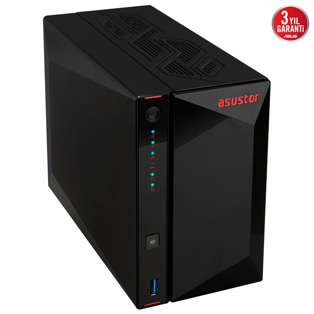 ASUSTOR AS5402T CELERON N5105 4 GB RAM- 2-diskli Nas Server (Disksiz)