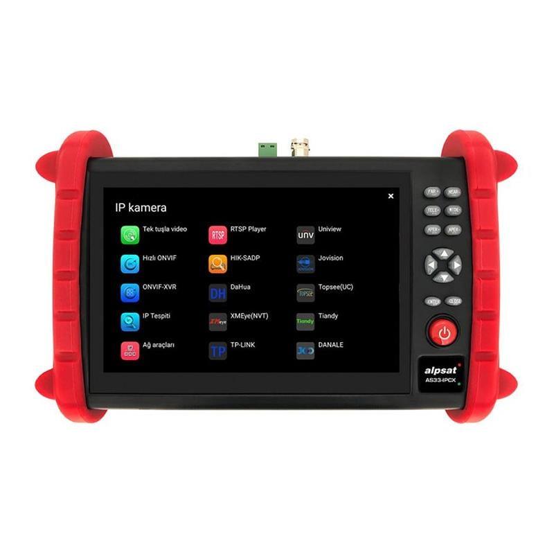 Alpsat IPCX33 7 Ekranlı IPC-ONVIF-AHD-CVI-TVI-HDMI-Analog Girişli Cctv Kamera Test Cihazı