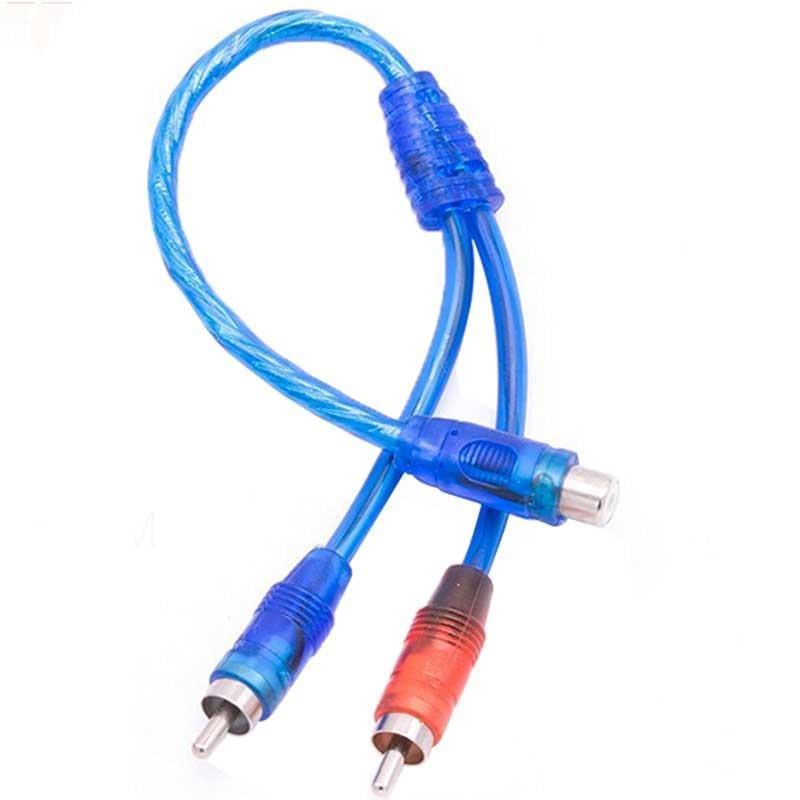 Powermaster PM-17604 1 Dişi 2 Erkek RCA Y Kablo 30 Cm Silikon Kaplı Ses ve Anfi Bağlantı Kablosu