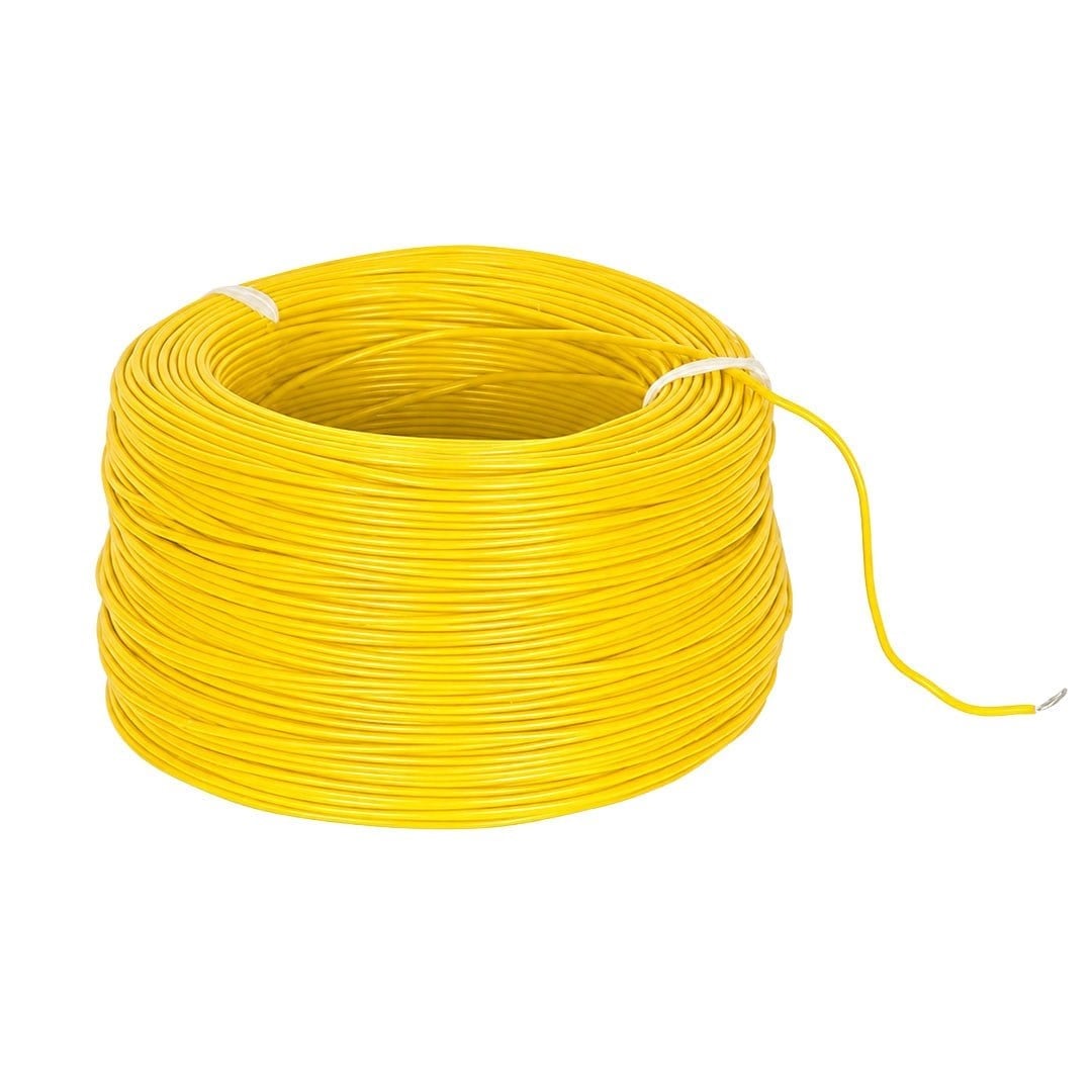 Artar H03V-K 0.22 mm Bakır Çok Damarlı Devre Montaj Kablosu Sarı Zil Teli (0.22 mm² 100 Metre)