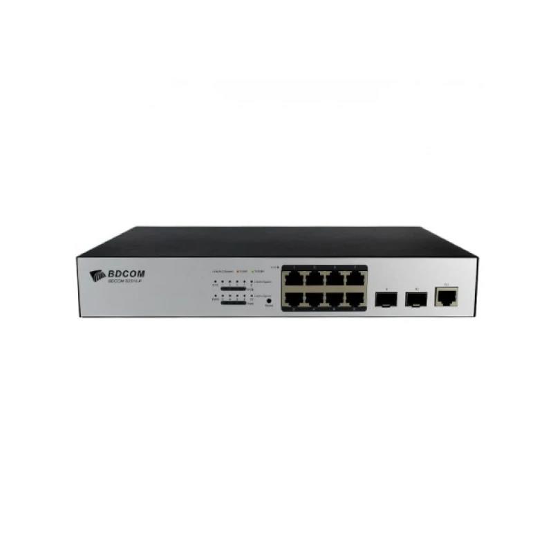 BDCOM S2500-8P2S 8 PORT 10/100/1000 8 PORT POE 2 X SFP 140W LAYER 3 YÖNETİLEBİLİR RACK MOUNT SWITCH