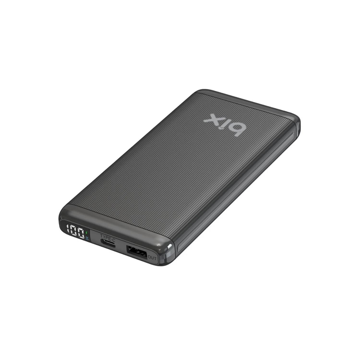 BİX BXPB107-BK 10000 Mah Siyah 18W Çift Çıkışlı LED Ekranlı Güç Bankası