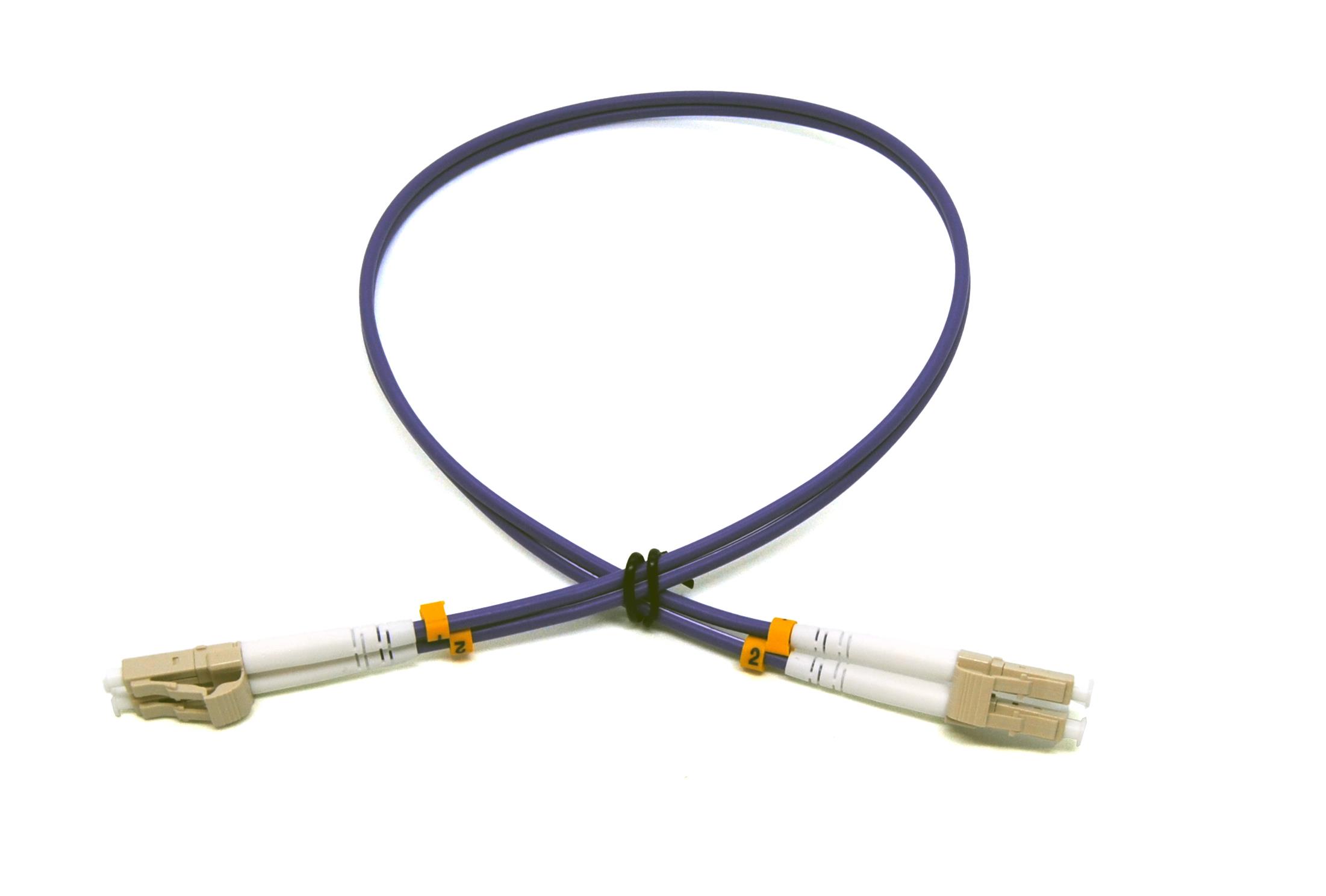 Beek LC-LC Fiber Optik Patch Kablo, Multimode OM 4 50/125 Duplex, 3.0mm, LSZH, 0,5 metre
