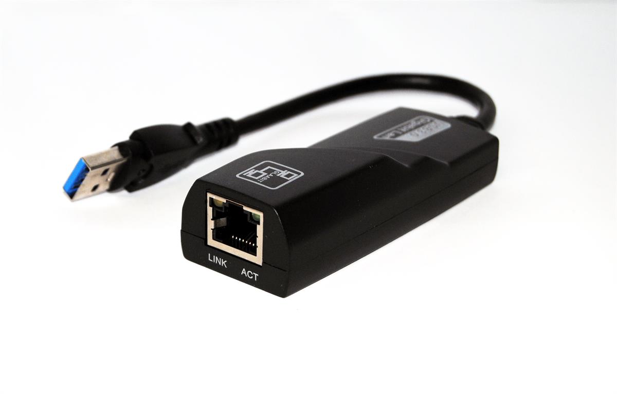 Beek USB 3.0 Gigabit Ethernet Adaptörü, 1 x 10/100/1000 RJ45 Dişi Yuva, USB-A Erkek Konnektör  (bilgisayar bağlantısı için), kablo uzunluğu 20 cm, siyah renk