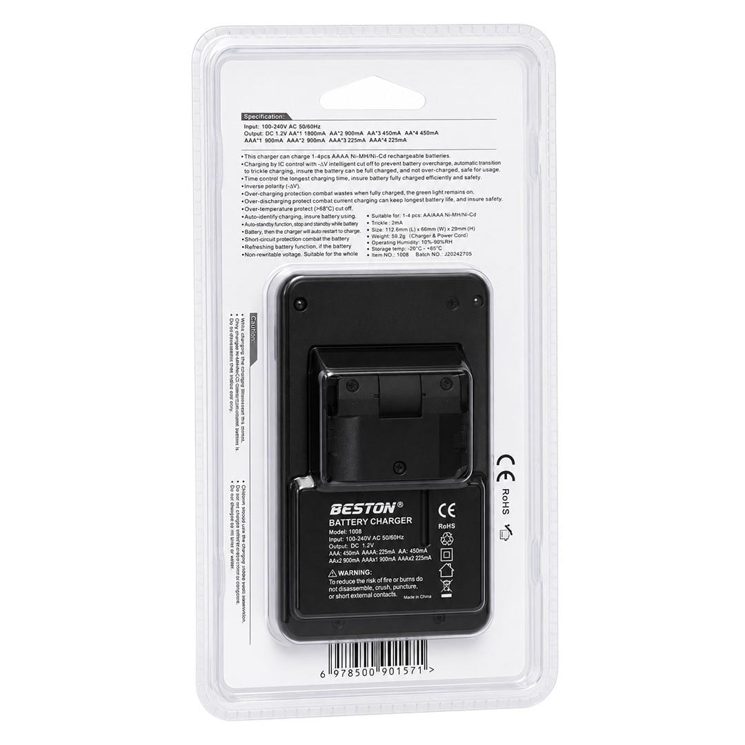 Beston C9012A AA/AAA Ni-MH/Ni-Cd Akıllı Hızlı Pil Şarj Cihazı