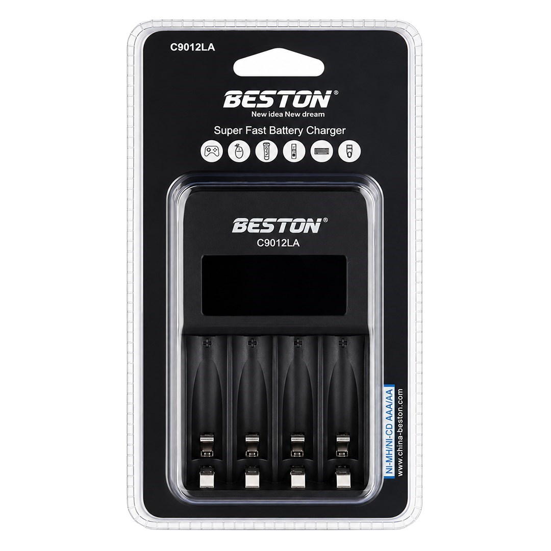 Beston C9012LA AA/AAA 4lü Ekranlı Hızlı Pil Şarj Cihazı