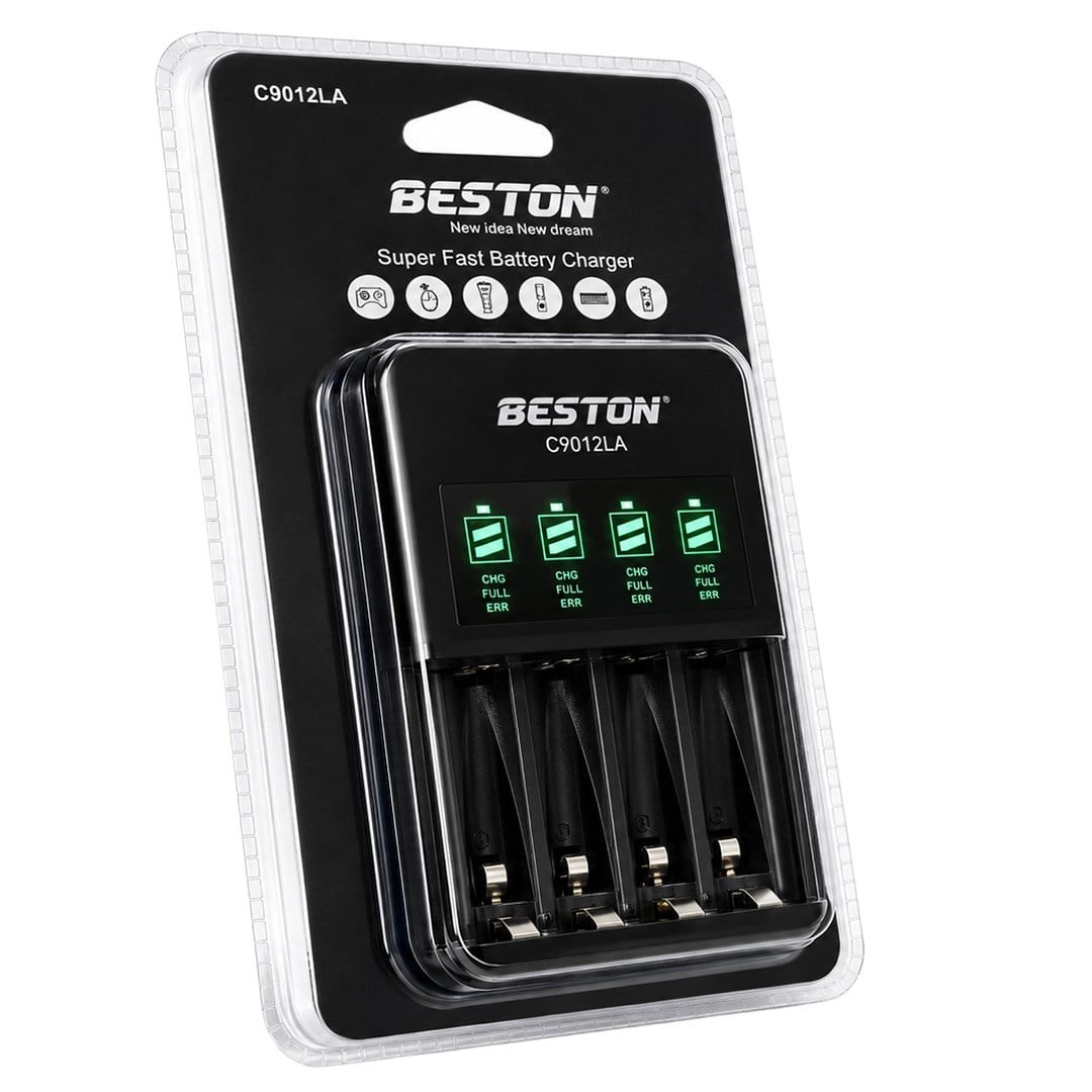 Beston C9012LA AA/AAA 4lü Ekranlı Hızlı Pil Şarj Cihazı