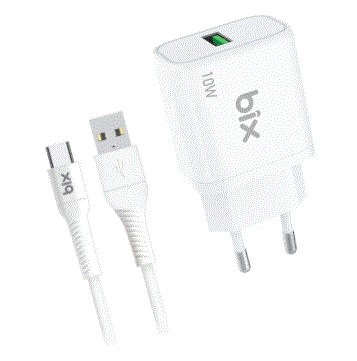 Bix BXC10TA BXC10TA-WT 18W 2.4A USB-A 1 m USB-A TO TYPE-C Beyaz KABLOLU SET