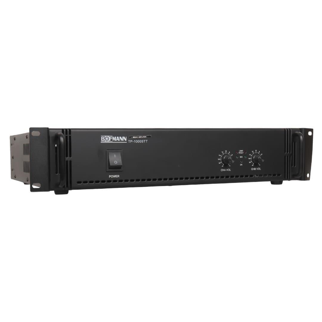 Bofmann TP-1000STT 2x500W Hat Trafolu Stereo Power Amfi - 100V Profesyonel Ses Sistemi