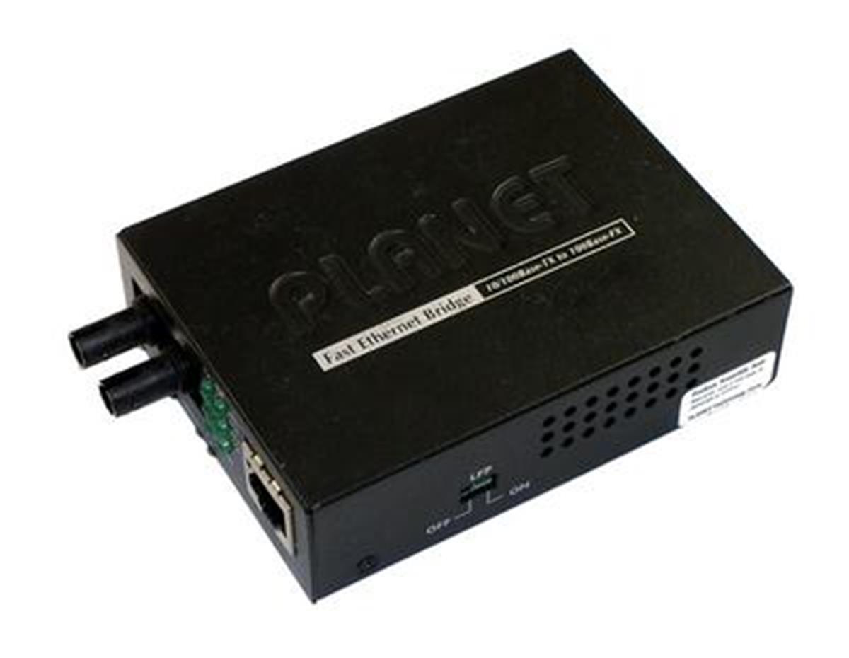 Bridge Media Converter<br>
10/100Base-TX - 100Base-FX (ST, MM)<br>
2km