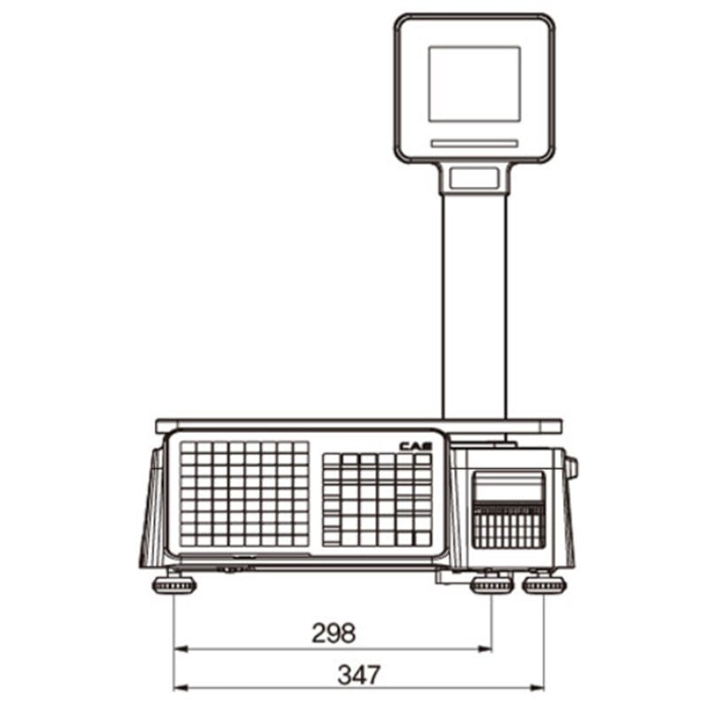 CAS CL3000 30KG 202DPI DİREKT TERMAL ETHERNET LCD EKRAN BOYUNLU BARKODLU TERAZİ