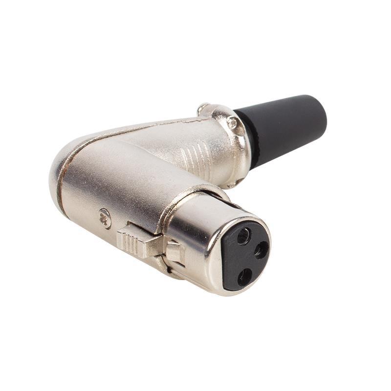 Canon Fiş Dişi 90 Derece L Tip XLR Jack Fiş