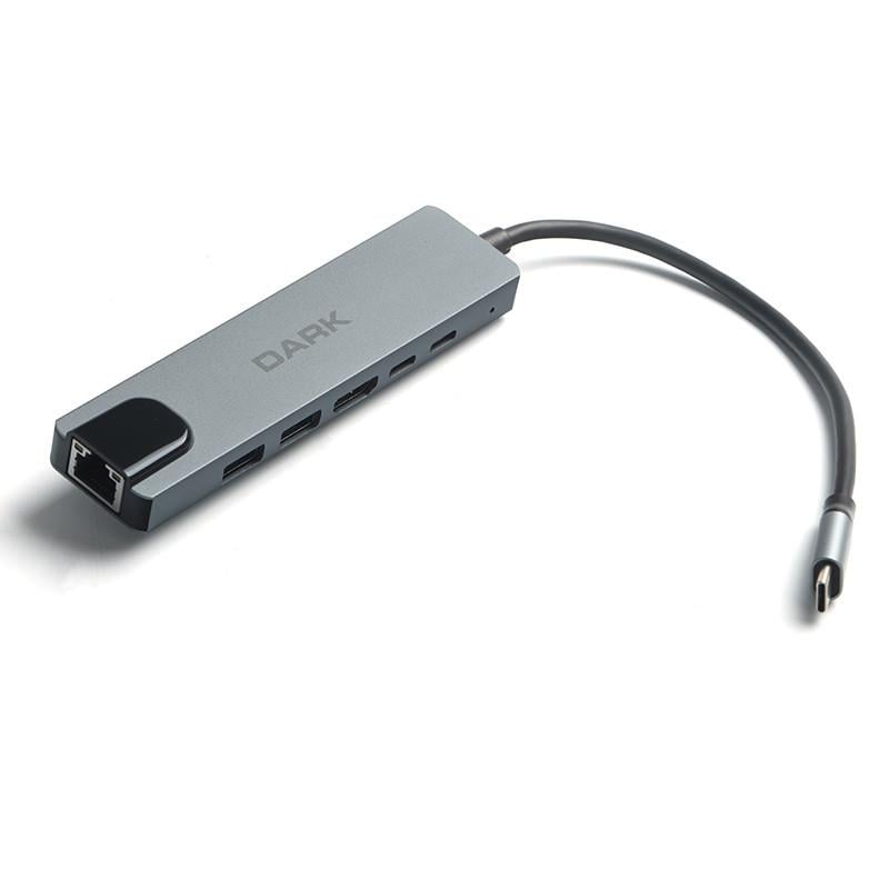 DARK DK-AC-U31X47 6sı 1 Arada USB 3.2 Type-C to Ethernet / HDMI USB 3.0 - USB 2.0 / USB-C 65W Macbook Port Çoklayıcı HU