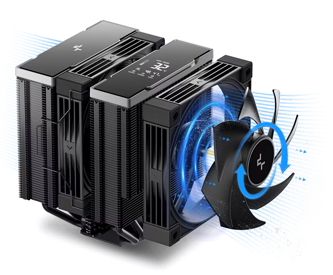DEEPCOOL AK620 G2 DIGITAL NYX AK620G2DIGITAL-NYX AM5-1851p Hava Soğutmalı Dual İşlemci Fanı