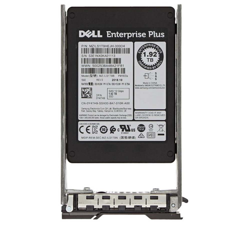 DELL 1.92TB 2.5” 0Y4TH9 Enterprise SAS SSD Disk