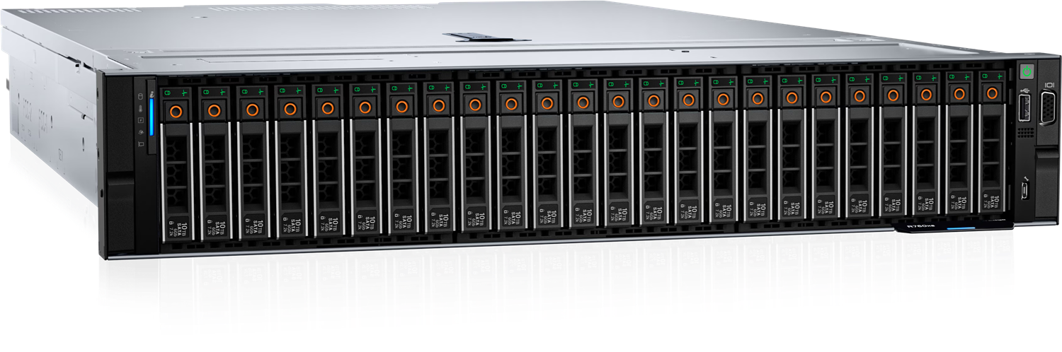 DELL POWEREDGE R760XS FLX13 GOLD 2x6526Y-256GB (4X64GB) DDR5 RDIMM-2x480GB SSD-2x1100w H755 2U Rack Sunucu