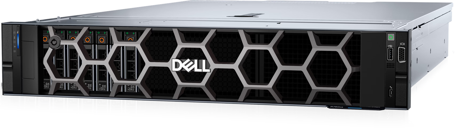 DELL POWEREDGE R760XS SPL2 SILVER 4510-128GB DDR5 RDIMM-480GB+4X1.92TB SSD-2x1100w Rack Sunucu