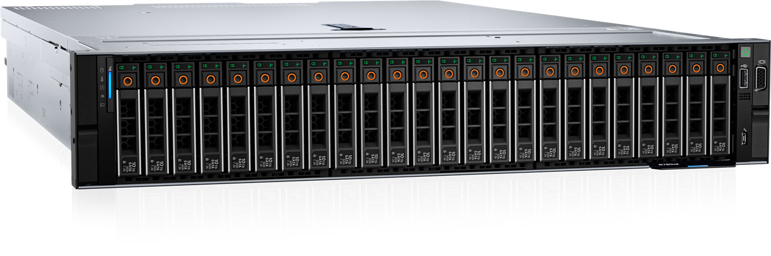 DELL POWEREDGE R760XS SPL2 SILVER 4510-128GB DDR5 RDIMM-480GB SSD-2x1100w Rack Sunucu