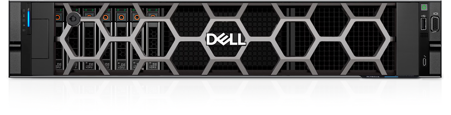 DELL POWEREDGE R760XS SPL2 SILVER 4510-128GB DDR5 RDIMM-480GB+2X960GB SSD-2x1100w Rack Sunucu