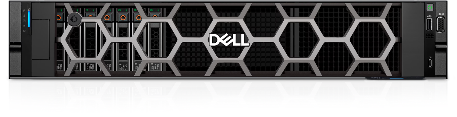 DELL POWEREDGE R760XS SPL2 SILVER 4510-64GB DDR5 RDIMM-480GB+6X960GB SSD-2x1100w Rack Sunucu
