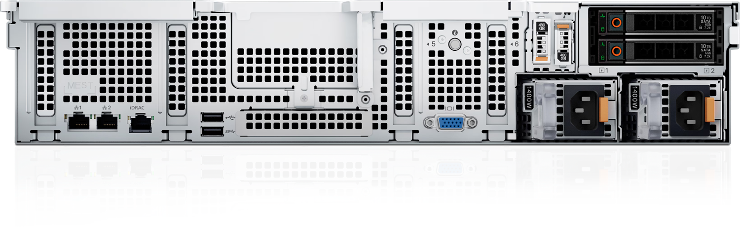 DELL POWEREDGE R760XS SPL2 SILVER 4510-64GB DDR5 RDIMM-480GB+6X3.84TB SSD-2x1100w Rack Sunucu