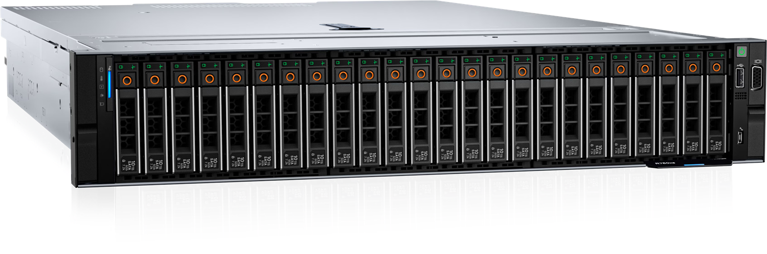 DELL POWEREDGE R760XS SPL2 SILVER 4510-64GB DDR5 RDIMM-480GB+6X3.84TB SSD-2x1100w Rack Sunucu