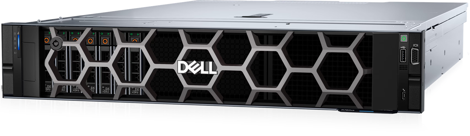 DELL POWEREDGE R760XS SPL2 SILVER 4510-64GB DDR5 RDIMM-480GB+6X3.84TB SSD-2x1100w Rack Sunucu