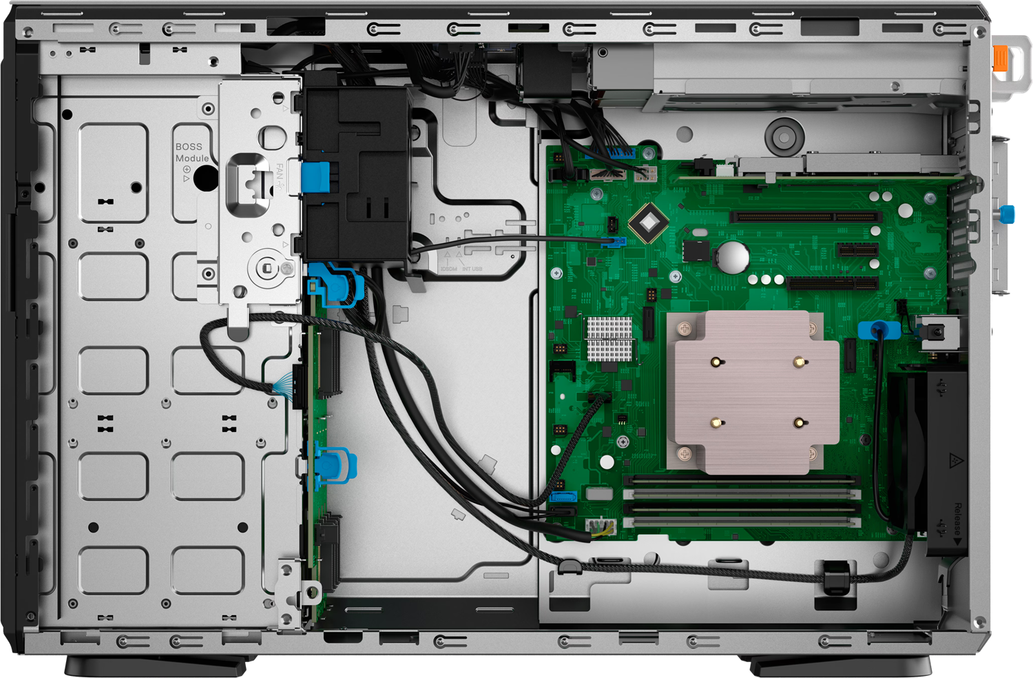 DELL POWEREDGE T360 SPL5 XEON 6353P-32GB DDR5 UDIMM-2X960GB+6X3.84TB SSD-Tower Sunucu