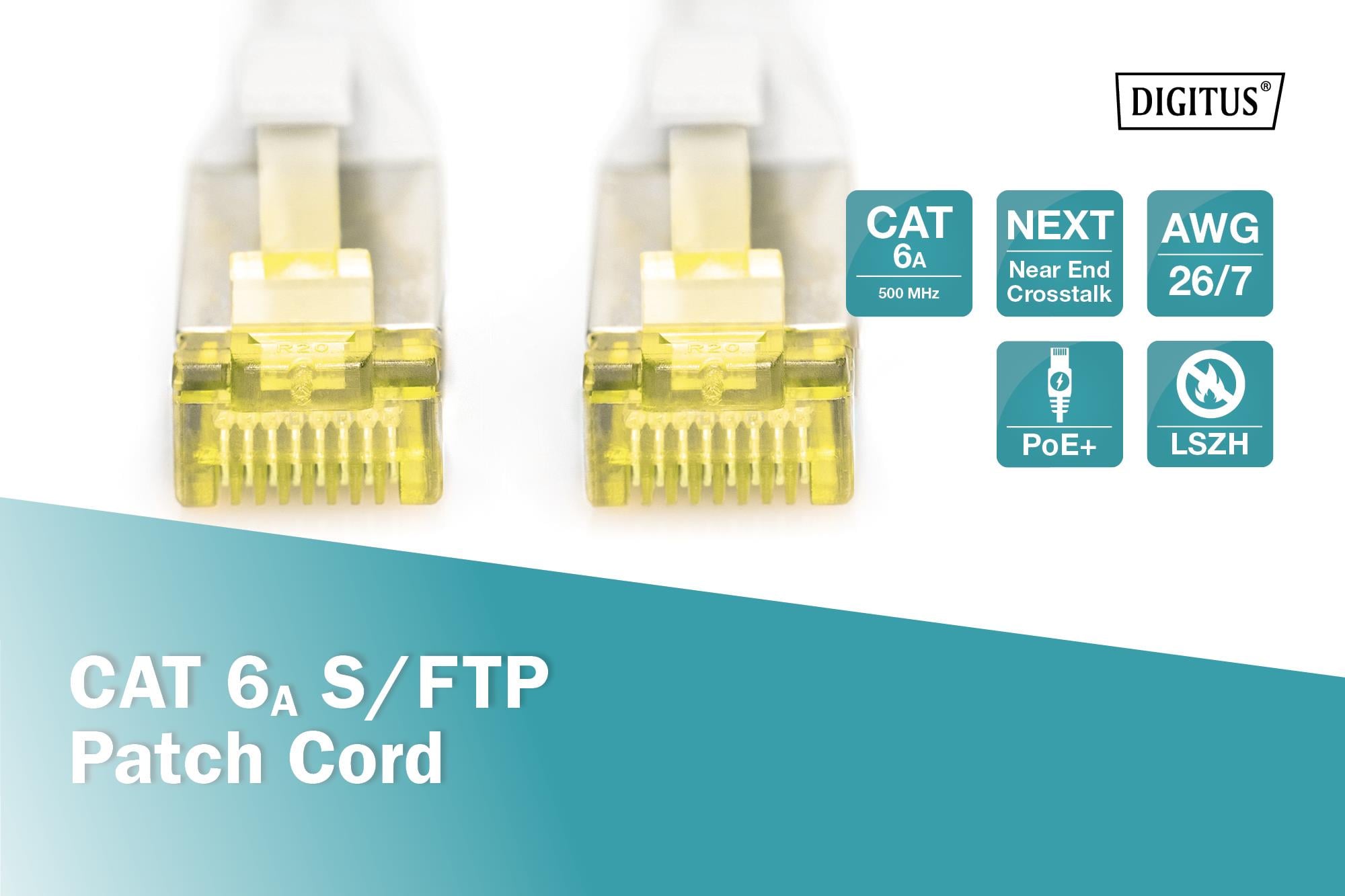DIGITUS 0.25metre CAT7(CAT6A) S-FTP DK-1644-A-0025-G Gri Patch Kablo (10lu Paket)