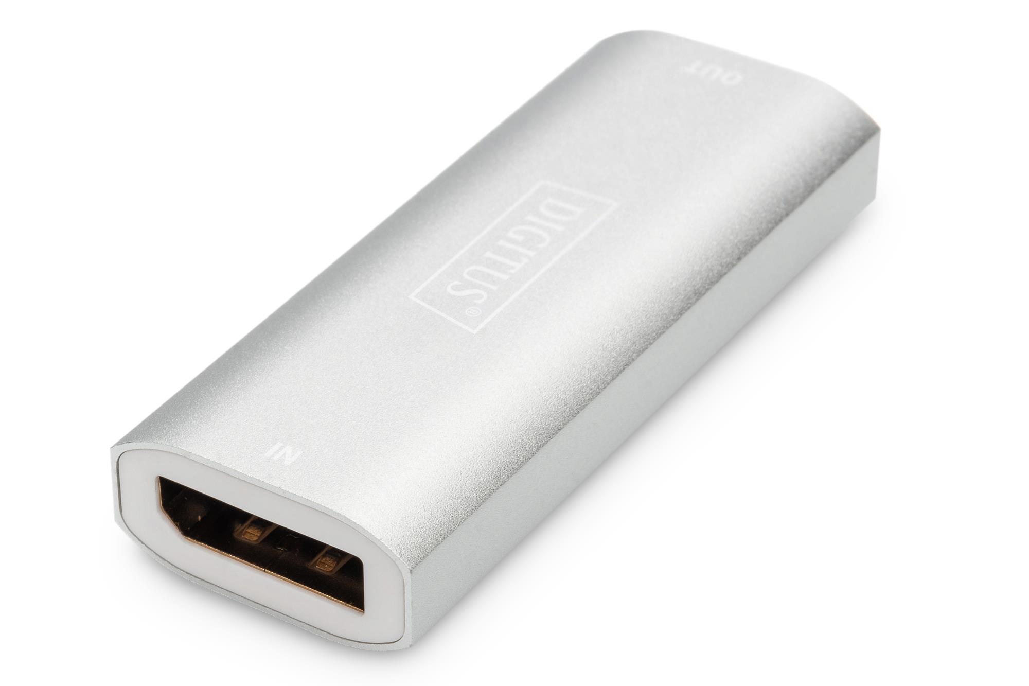 DIGITUS 8K DisplayPort Repeater<br />
- Supports resolutions: 8K/30Hz, 4K/120Hz, 4K/60Hz<br />
- Distance extension 8K/30Hz: up to 15 m (DP cable AWG 28 or higher)<br />
- Distance extension 4K/60Hz: up to 30 m (DP cable AWG 28 or h