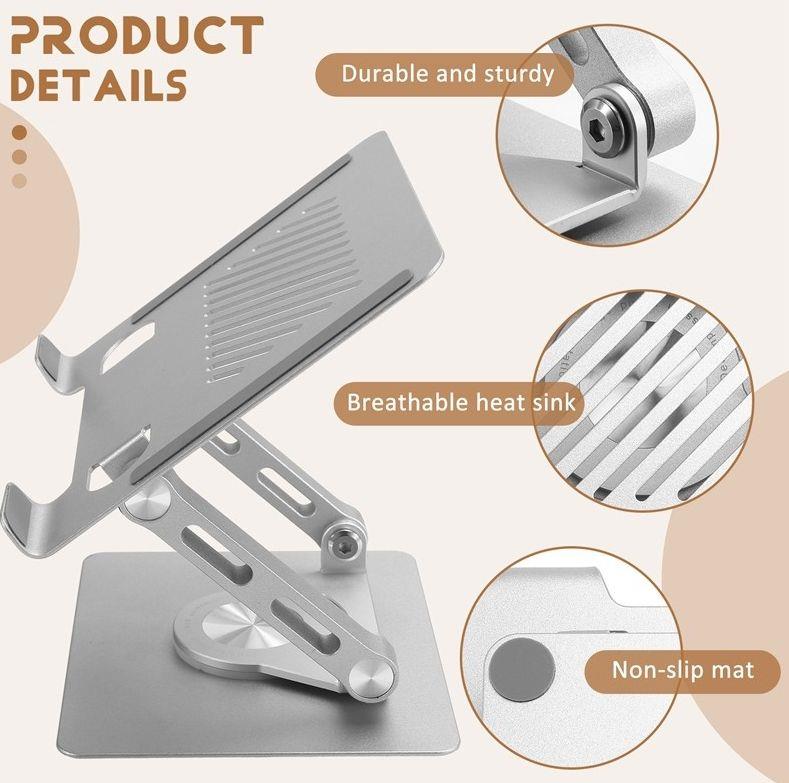 Daytona ZR-753 360° Döner metal notebook stand,