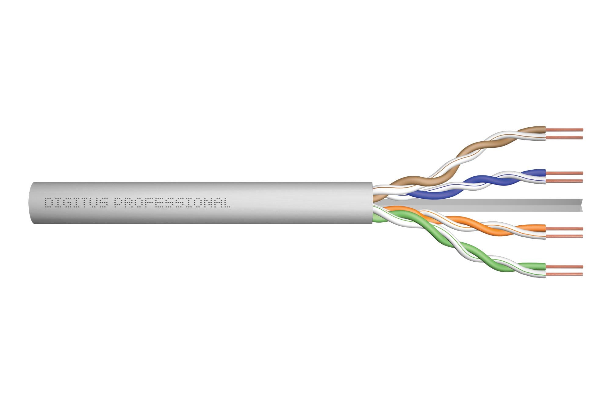 Digitus Category 6 (Cat. 6) U-UTP Data Kablosu<br>
LSZH (Low Smoke Zero Halogen)<br>
AWG 23/1<br>
Gri renk<br>
500 metrelik rulolarda