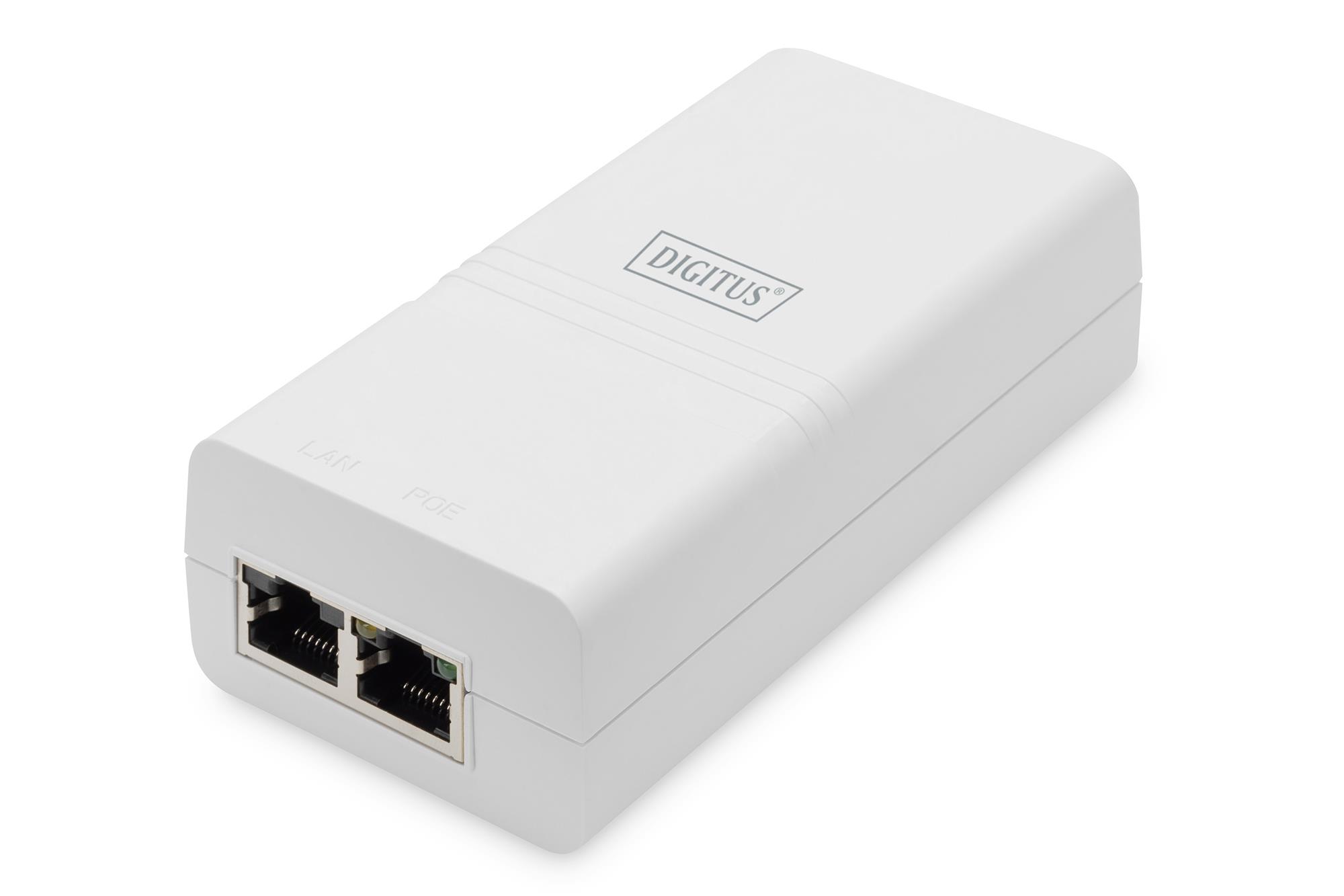 Digitus Gigabit Ethernet Aktif PoE Injektor, 802.3af, 15.4 W, beyaz renk<br>
Digitus Gigabit Ethernet Active PoE Injektor, 802.3af, 15.4 W, white