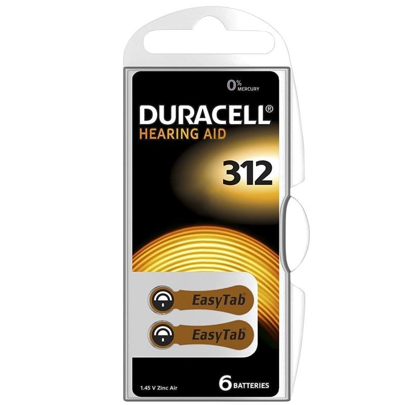 Duracell 312 No Kulaklık Pili (6lı Paket)
