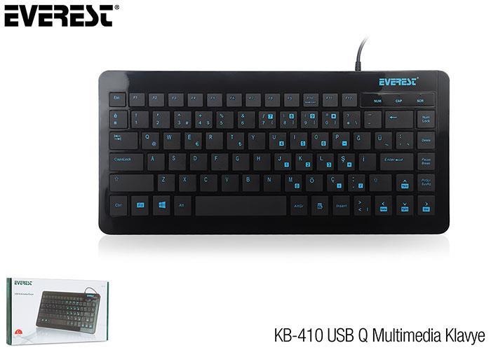 EVEREST KB-410 Q USB Mini Siyah Klavye